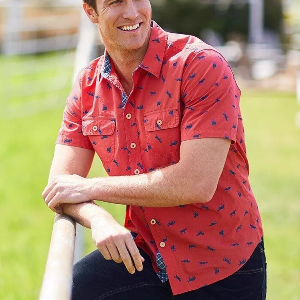 Matilda Jane Red Casual Button Down Shirt